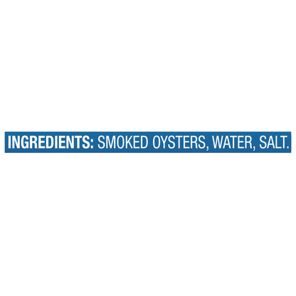Pacific Pearl Fancy Smoked Oysters in Water 3.75 oz (Pack of 12)