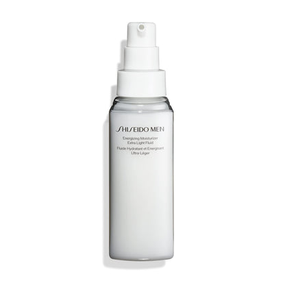 Shiseido Men Energizing Moisturizer Extra Light Fluid - 100 mL - Reduce the Look of Fine Lines, Dullness & Dry Skin - Non-Greasy, Extra-Light Texture