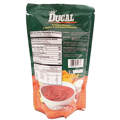 Ducal Refried Red Beans 14.1oz / 400grs Frijoles Rojos Volteados (3 Pack)
