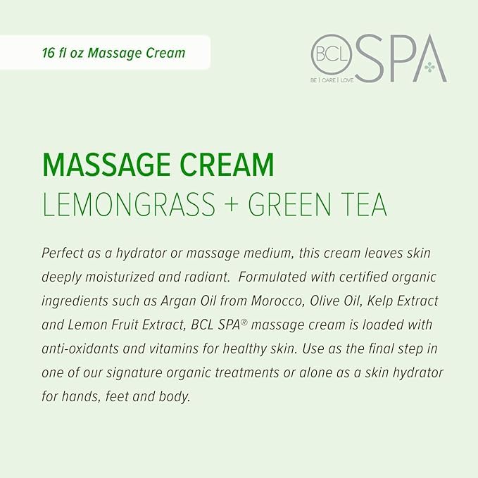 BCL SPA Lemongrass & Green Tea 4-Step Skincare Starter Kit, 16oz Each – Organic Vegan Spa Set for Hands, Feet & Body – Hydrates, Exfoliates, Softens Skin