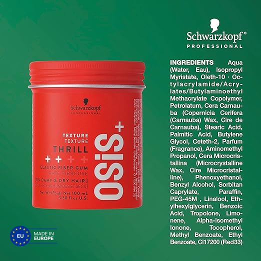 OSiS+ Thrill Fibre Gum - Medium Hold Flexible Style Control with Natural Shine