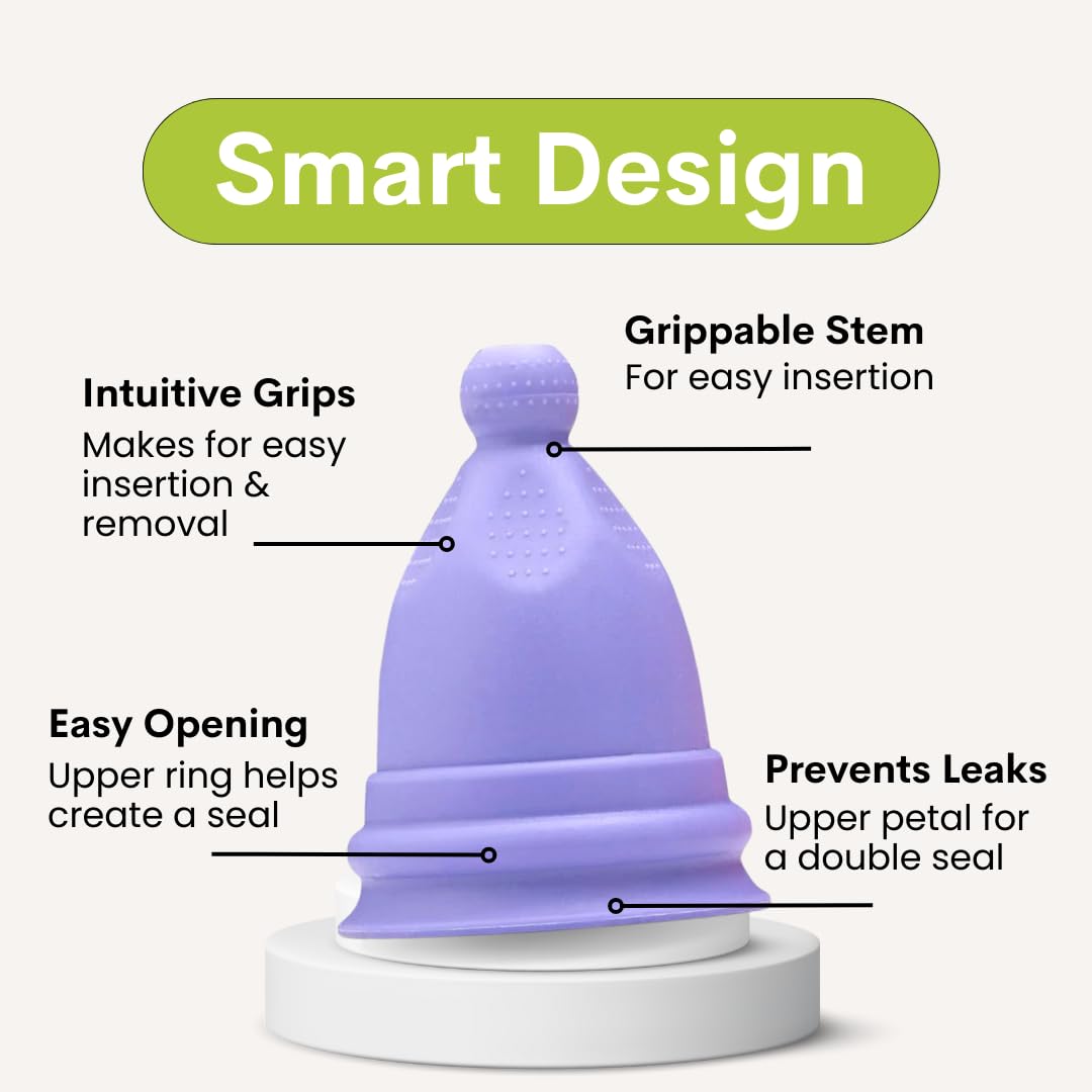Bfree Menstrual Cup - Reusable Period Cup Leak-Free Eco-Friendly Tampon/Pad Alternative Feminine Hygiene Product for Menstruating Teens, Women