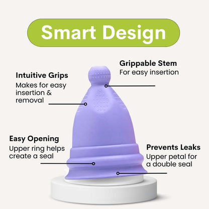 Bfree Menstrual Cup - Reusable Period Cup Leak-Free Eco-Friendly Tampon/Pad Alternative Feminine Hygiene Product for Menstruating Teens, Women