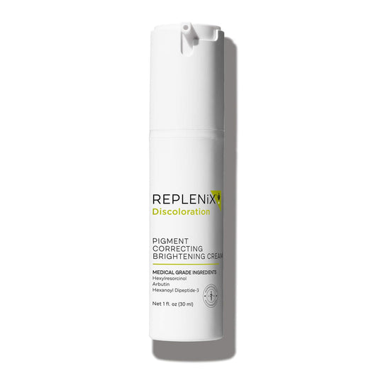 Replenix Pigment Correcting Brightening Cream, Medical-Grade Hydrating Face Moisturizer for Skin Discoloration (1 oz)