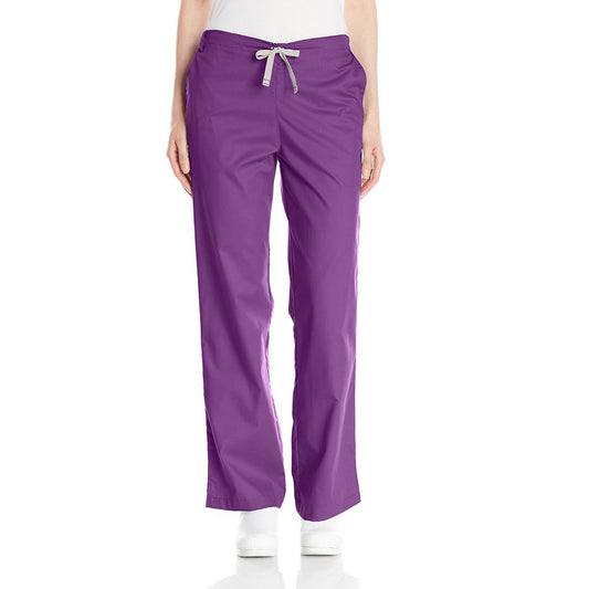 WonderWink Women's Wonderwork Flare Leg Scrub Pant, Eggplant, X-Large