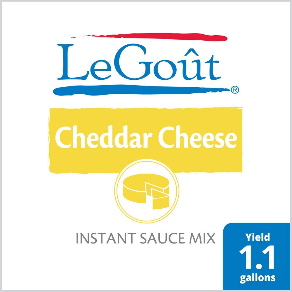 LeGout Cheddar Cheese Instant Sauce Mix Made with Real Cheddar Cheese, Colors from Natural Sources, No added MSG, 0g Trans Fat, 25.4 oz, Pack of 8