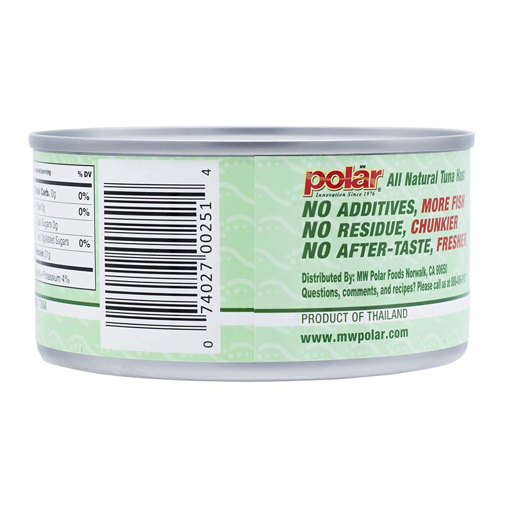 MW Polar All Natural Chunk Light Tuna, 12-Ounce (Pack of 12)