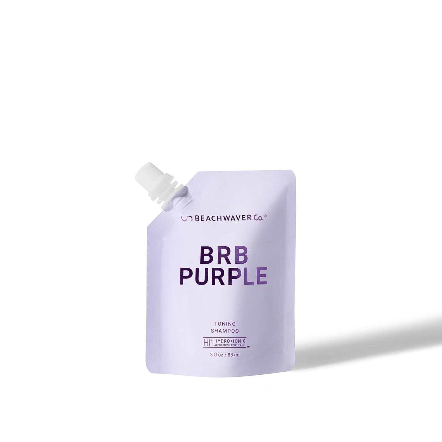 The Beachwaver Co. BRB Blonde Purple Shampoo - Travel Size (3 Oz) | Anti-Brass Toning Conditioner w/HiX Vegan Bond Multipliers | Moisturizing, Sulfate-Free Formula for Blonde & Grey Hair