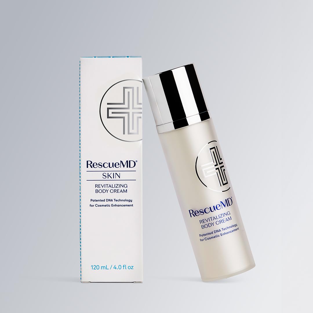 RescueMD Revitalizing Body Cream, Hydrating, Smoothing, Anti-Aging Body Treatment, 120mL