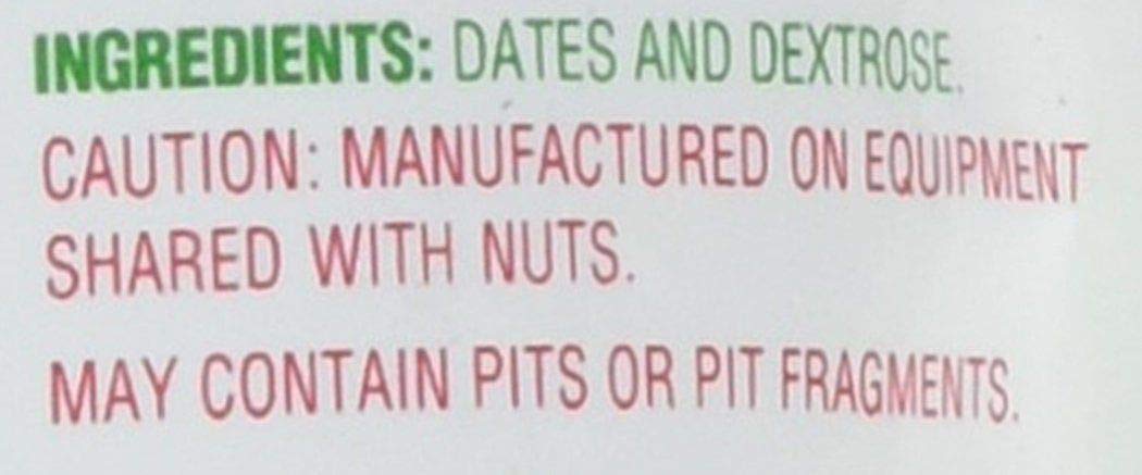 Dole California Chopped Dates, Dried Fruit, Gluten Free Snack, 8 Oz Bag