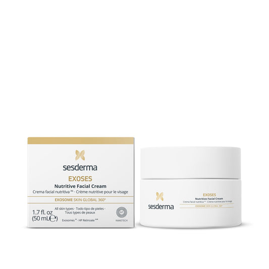 Sesderma EXOSES Cream – Daily Moisturizer with Cosmetic-Grade Exosomes – Nourishing Formula for Radiant & Smoother-Looking Skin – Suitable for Most Skin Types – 1.7 fl oz