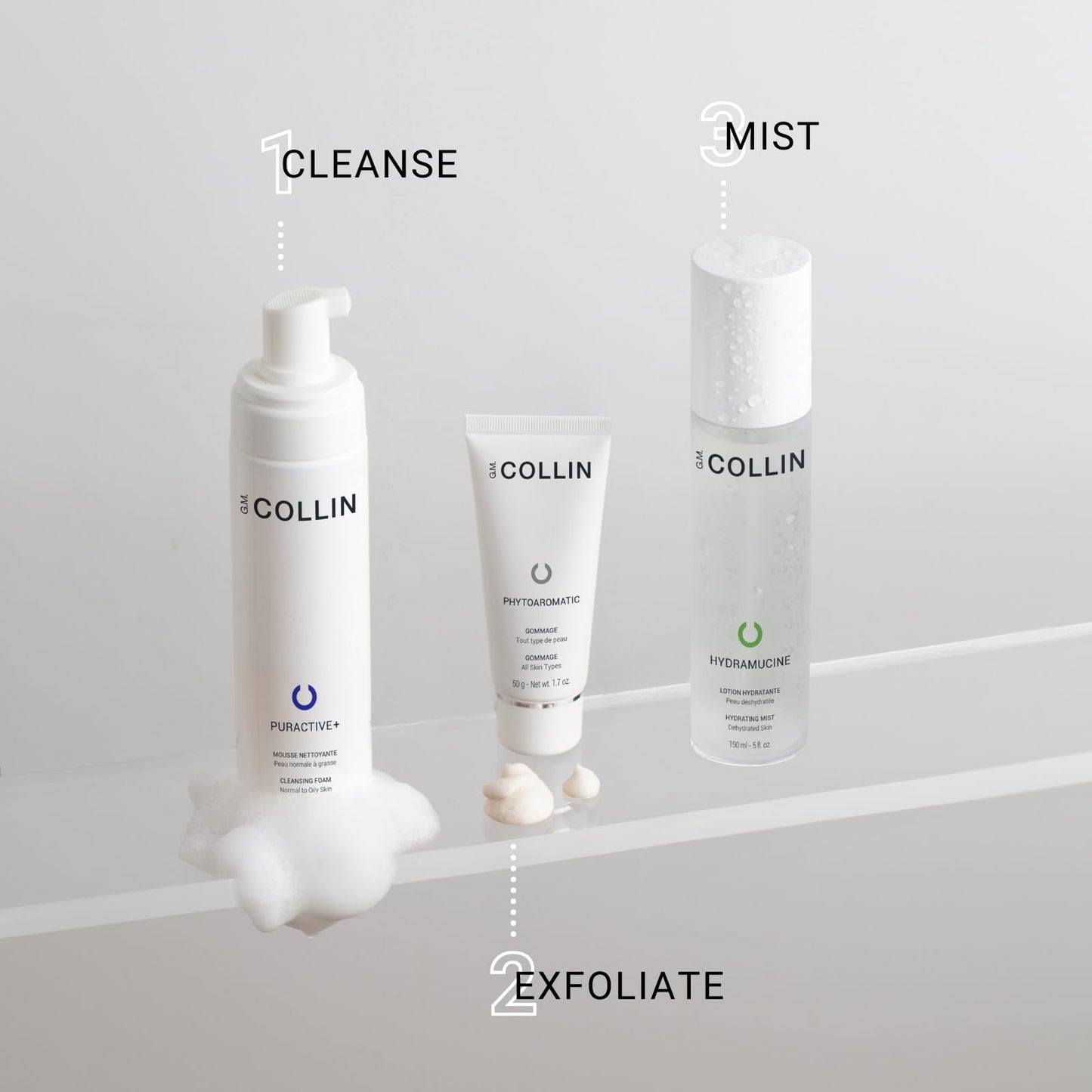 G.M. COLLIN Phytoaromatic Gommage | Exfoliating Facial Scrub with Rice Powder and Jojoba | Refines Skin Texture & Revitalizes | Soothes