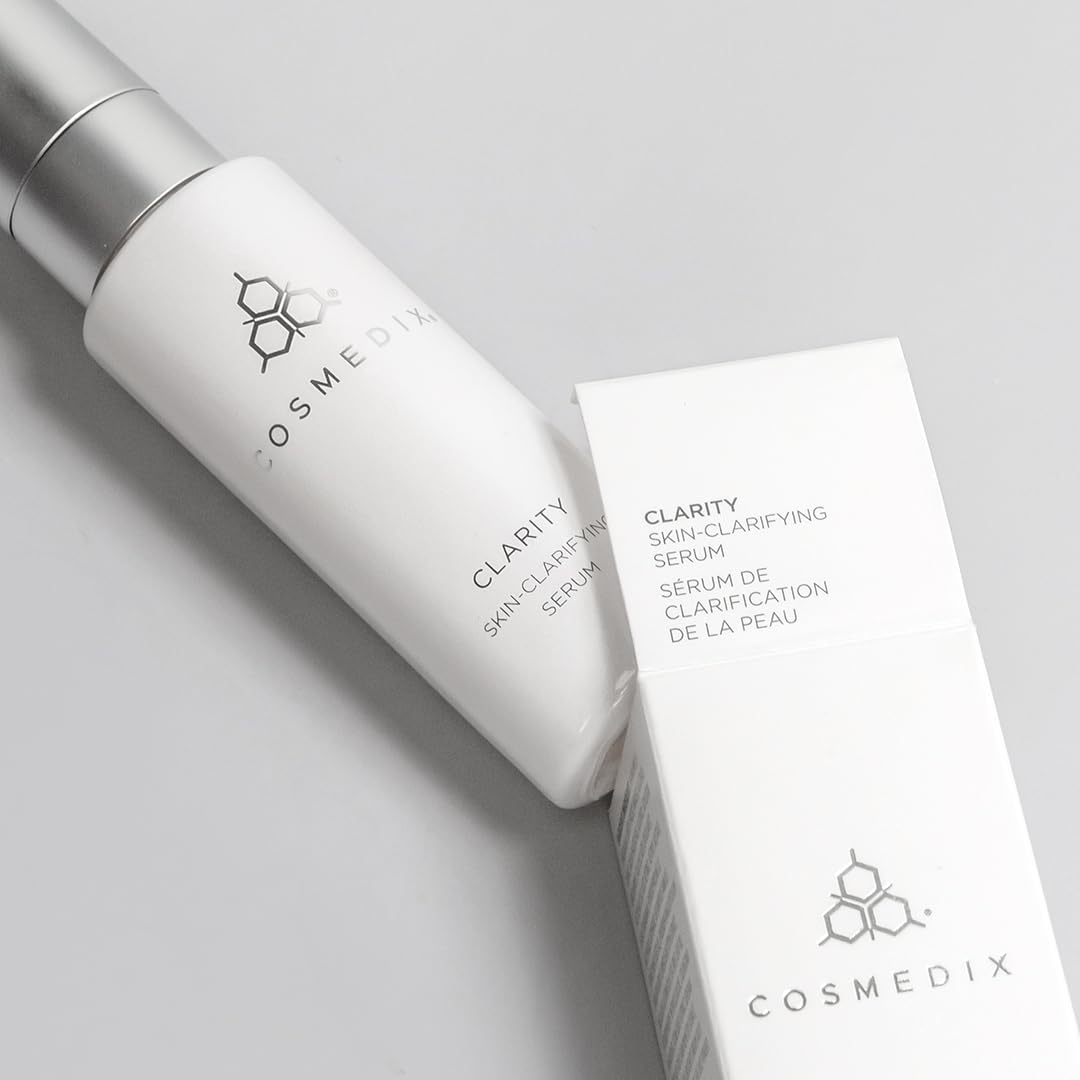 COSMEDIX Clarity Skin-Clarifying Serum - Moisturizing Facial Serum for Smoother, Clearer-Looking Skin & Natural Glow - Moisture-Rich Skin Care for Fine Lines & Uneven Skin Tone