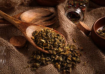 Gourmanity Dried Green Bell Peppers, Flavorful Diced Peppers Fresh and Appetizing, Perfect for Ramen Bae Ramen Toppings Soups Stir-Frys and Stews, All Natural, Packed in a Resealable Bag 4 oz
