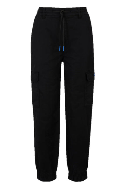 HUGO Women's Cotton Mix Cargo Pocket Drawstring Joggers