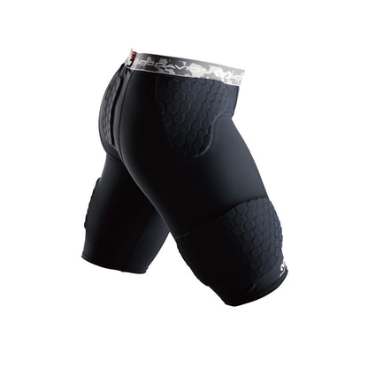 McDavid Compression Padded Shorts with HEX, Hip, Tailbone, Thigh Pads - Girdle Tights for Football, Hockey, Basketball-Unisex