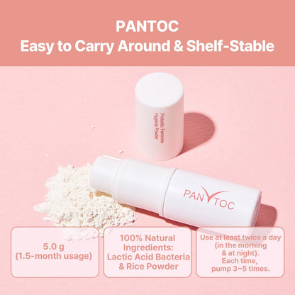 PANTOC Probiotic Feminine Hygiene Powder Spray – Vaginal Probiotic Powder Spray Supports, Balances & Maintains Feminine Flora pH Levels – 5.0g (Shelf Stable)