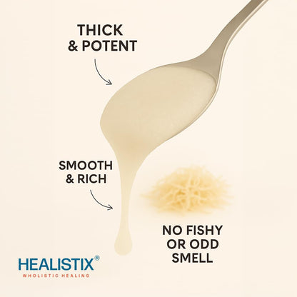 Healistix Raw Sea Moss Gel - Exquisitely Crafted from Irish Seamoss Wildcrafted in The Pristine Waters of St Lucia, A Natural Delight Sea Vegetable in Glass Jar