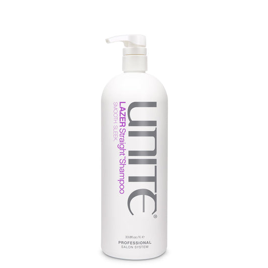 UNITE Hair – LAZER Straight Shampoo – Professional-Size Smoothing Cleanser to Tame Frizz & Control Thick, Unruly Hair – 32 Fl Oz