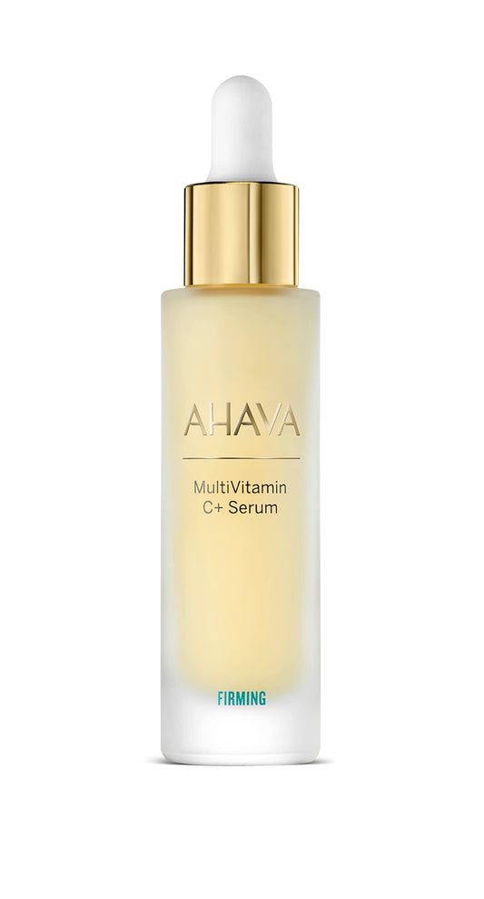 AHAVA Firming MultiVitamin C+ Serum - Enriched with Antioxidants, Panthenol, Vitamin E, Xanthan Gum & Osmoter Exclusive Blend of Dead Sea Minerals for Firmness, Luminosity and Radiance, 1 Fl Oz