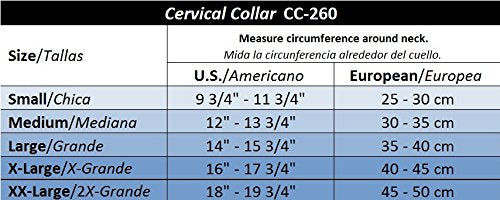 ITA-MED Rigid Plastic Neck Brace - Adjustable Cervical Collar for Men & Women, White (XL)