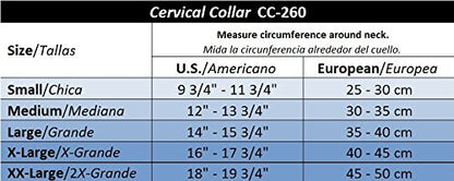 ITA-MED Rigid Plastic Neck Brace - Adjustable Cervical Collar for Men & Women, White (XL)