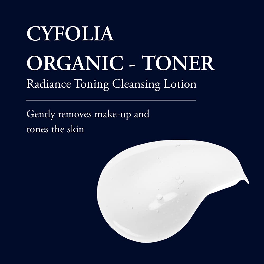 Phytomer Cyfolia Organic Face Toning Cleansing Lotion | Healthy, All-Natural Facial Toner| Certified Organic | Gentle Face Cleanser & Makeup Remover | for Radiant, Glowing, Refreshed Skin | 250 ml