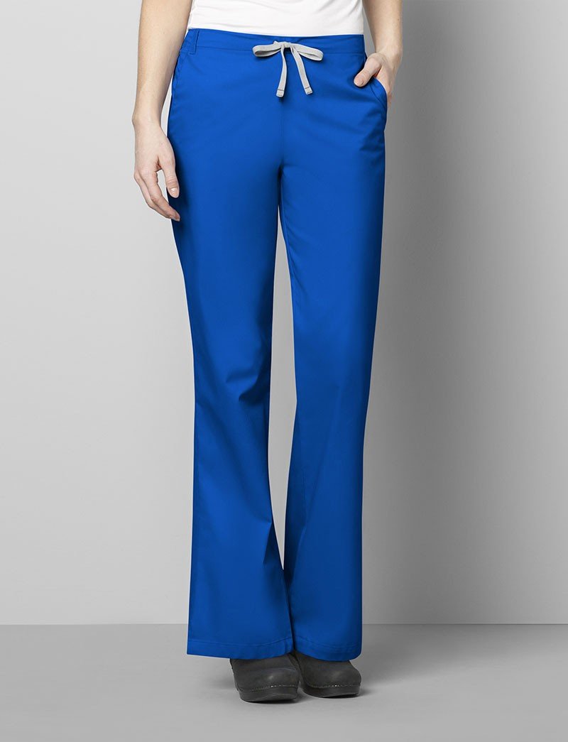 WonderWink Women's Plus-Size Wonderwork Flare Leg Scrub Pant, Royal, 4X-Large
