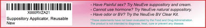 NeuEve® Vaginal Applicator, Reusable (1/Pack) – 3.5/8” Internal Diameter – Fits Most Brands, Pills, Tablets, Capsules, and Vitamin E – Not for Cream – Easy Clean