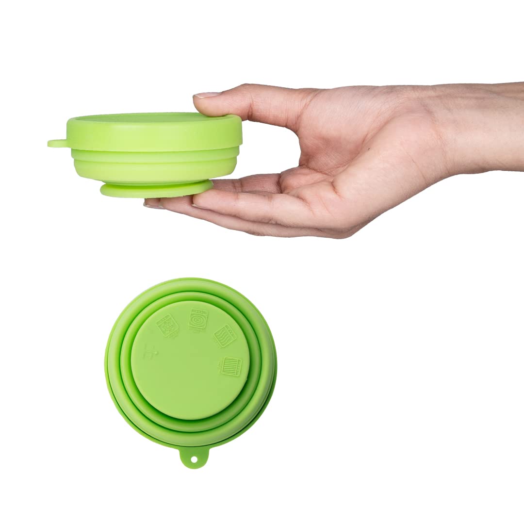PEESAFE Menstrual Cup Sterilizing Container (1N) | Made with Medical Grade Silicone | Menstrual Cup Cleaner | Microwaveable, Menstrual Cup sterilizer | Compact and Travel Friendly