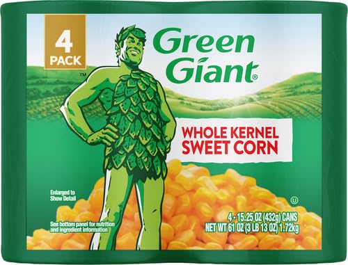 Corn Kernels Rite Brand Green Giant Whole Kernel Sweet Corn, 4 Pack of 15.25 Ounce Cans ...