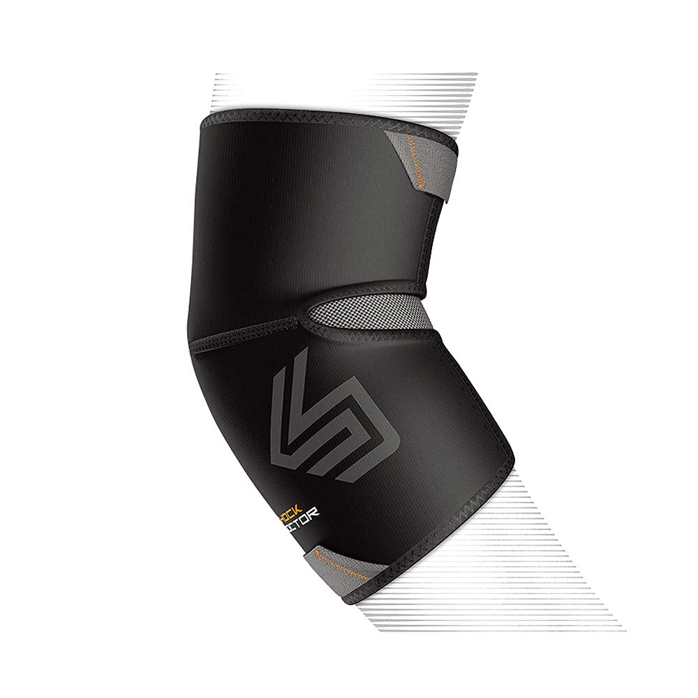 Shock Doctor Elbow Compression Sleeve with Extended Coverage (Black)