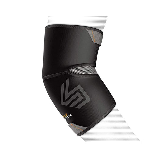 Shock Doctor Elbow Compression Sleeve with Extended Coverage (Black)