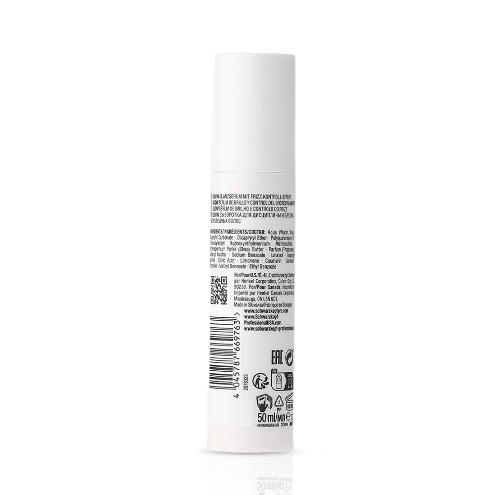 OSiS+ Glow Anti-Frizz Shine Serum - Lightweight Heat Protection & Frizz Control for All Hair Types