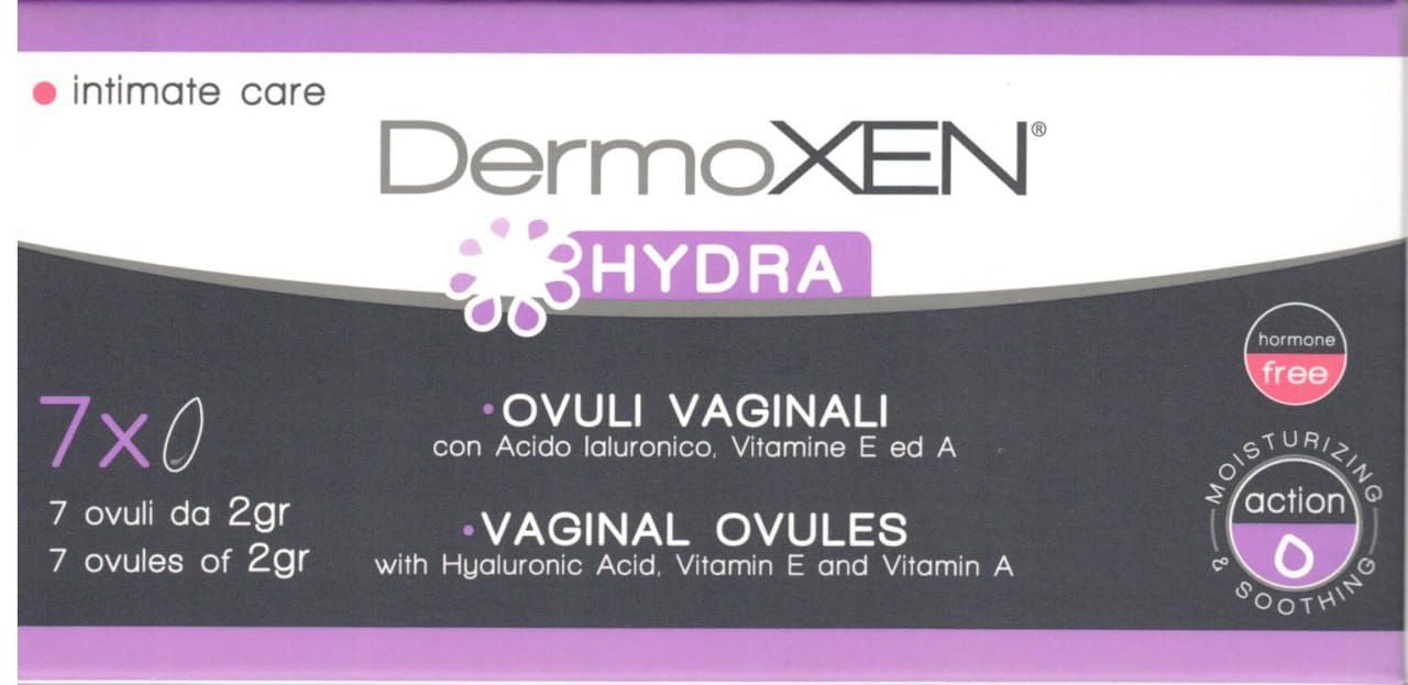 Hydra Vaginal Suppositories with Hyaluronic Acid | Hormone-Free Vaginal Moisturizer for Dryness, Itching & Discomfort | Feminine Care for Menopause & Postpartum | Aloe Vera | 7 st.