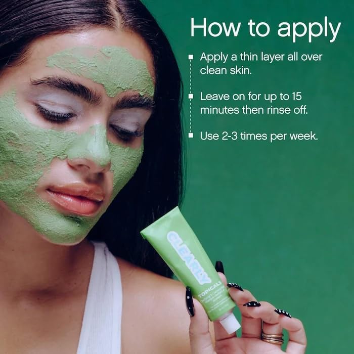 Topicals Clearly Breakout, Clarifying + Calming Mask for Acne-Prone Skin | Reduces Breakouts & Redness | Clinical-Strength, Dual-Acid Formula with Hypochlorous Acid | Vegan, Cruelty-Free (2 oz)