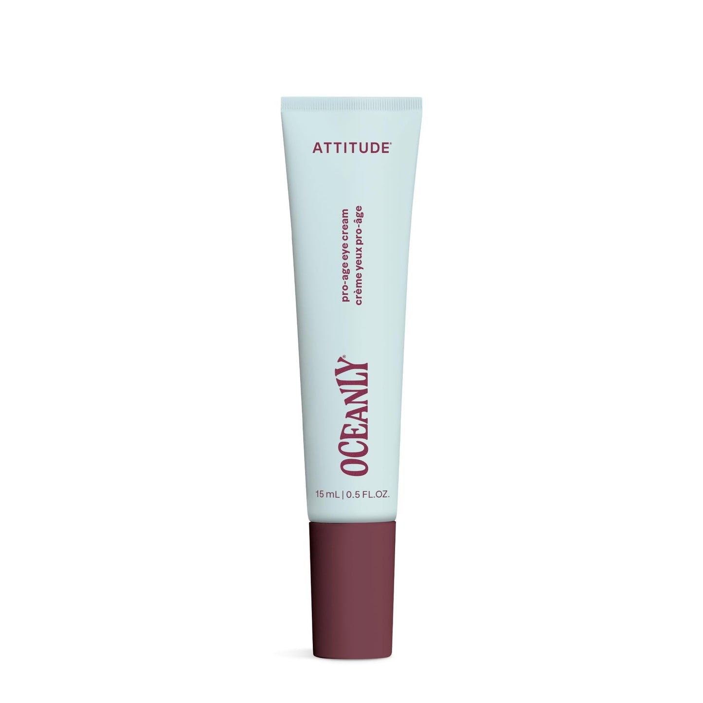 ATTITUDE Anti Aging Eye Cream, With Peptides, Algae Extract & Hyaluronic Acid, For Dark Circles & Wrinkles, Fragrance Free Skincare, Dermatologically Tested, EWG Verified, Vegan, 0,5 Fl Oz