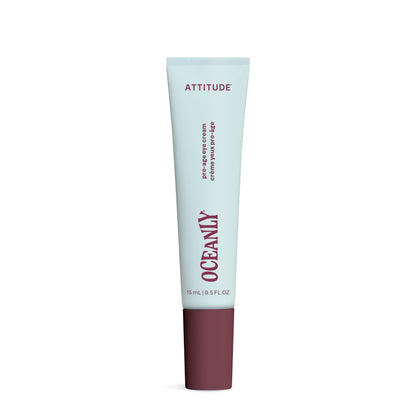ATTITUDE Anti Aging Eye Cream, With Peptides, Algae Extract & Hyaluronic Acid, For Dark Circles & Wrinkles, Fragrance Free Skincare, Dermatologically Tested, EWG Verified, Vegan, 0,5 Fl Oz