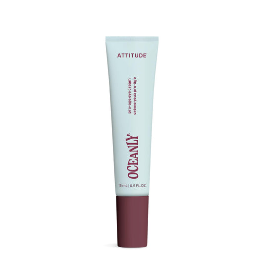 ATTITUDE Anti Aging Eye Cream, With Peptides, Algae Extract & Hyaluronic Acid, For Dark Circles & Wrinkles, Fragrance Free Skincare, Dermatologically Tested, EWG Verified, Vegan, 0,5 Fl Oz