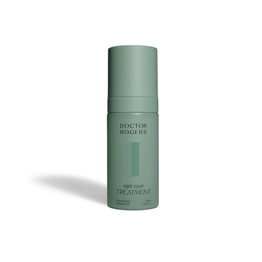 Doctor Rogers Night Repair Treatment. Restoring & Hydrating Anti-Aging Face Serum with Glycolic Acid, 1 Ounce (30 ml)