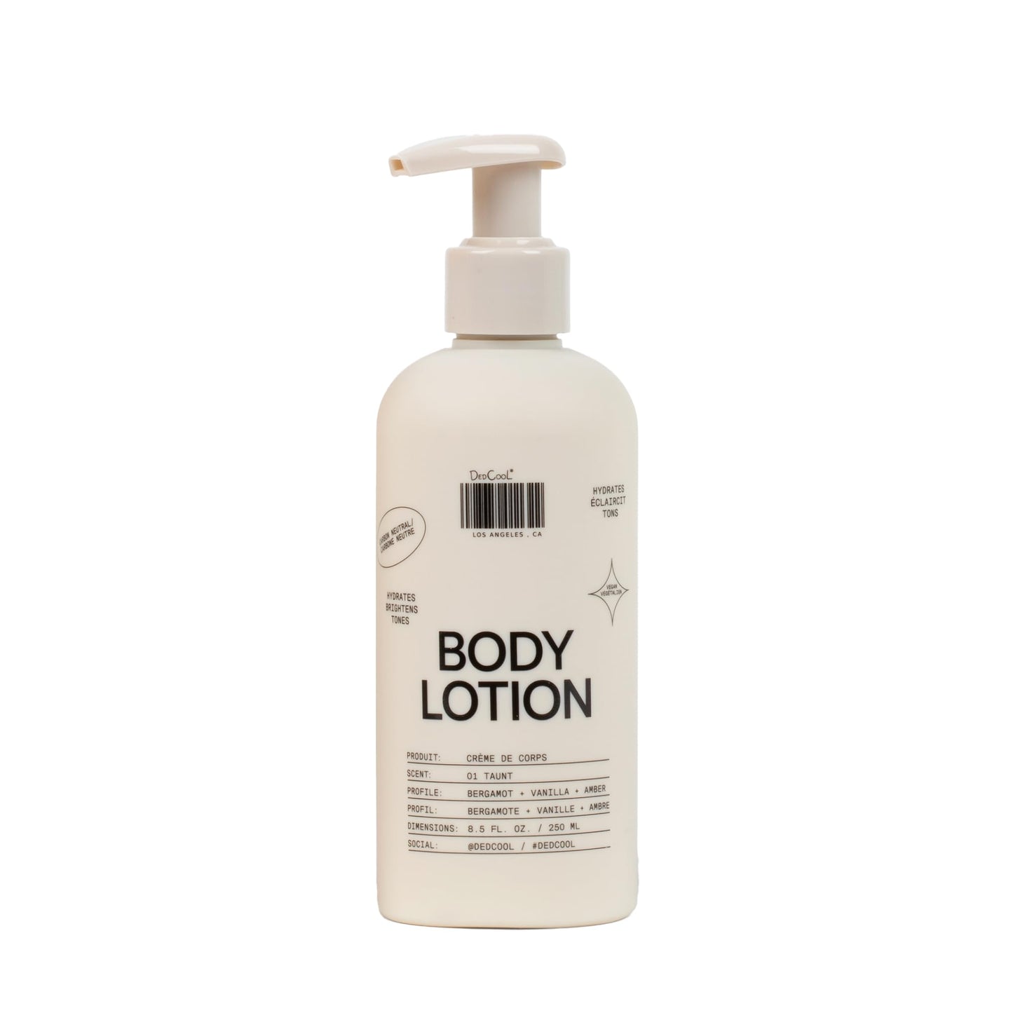 DedCool Body Lotion | 01 Taunt | Ceramides, Snow Mushroom & Meadowfoam Oil | Bergamot, Dew, Cassis, Vanilla & Amber | Non-Toxic, Vegan | 8.5 fl oz