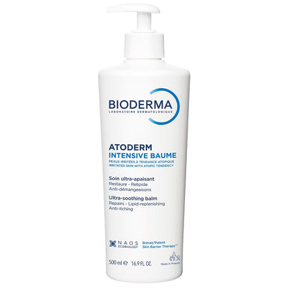 Bioderma Atoderm Intensive Balm, Hydrating Balm for Dry to Atopic Sensitive Skin, Face & Body Moisturizer with Ultra Soothing Anti-Itching Formula, Fragrance-Free, Non-Greasy & Non-Sticky for Family