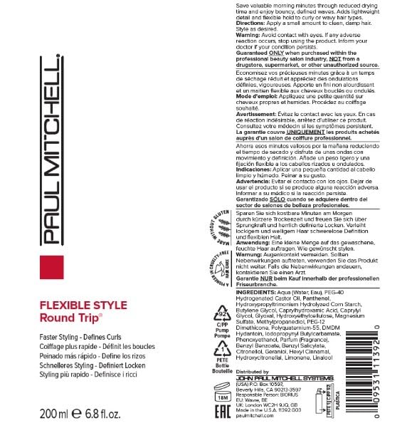 Paul Mitchell Round Trip Curl Defining Serum, Reduces Drying Time For Faster Styling, For Wavy + Curly Hair, 6.8 fl. Oz