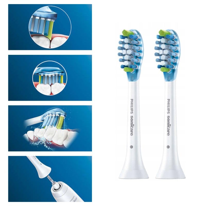 Philips Sonicare Original C3 Premium Plaque Defence Standard Sonic Toothbrush Heads - 4 Pack in White (Model HX9044/17)