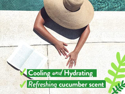 Babo Botanicals After Sun Soothing Mist - Aloe Vera & Cucumber - For Face, Body & Sensitive Skin - Non-Aerosol - No-touch application - EWG Verified - Alcohol-Free - Scented with cucumber extract