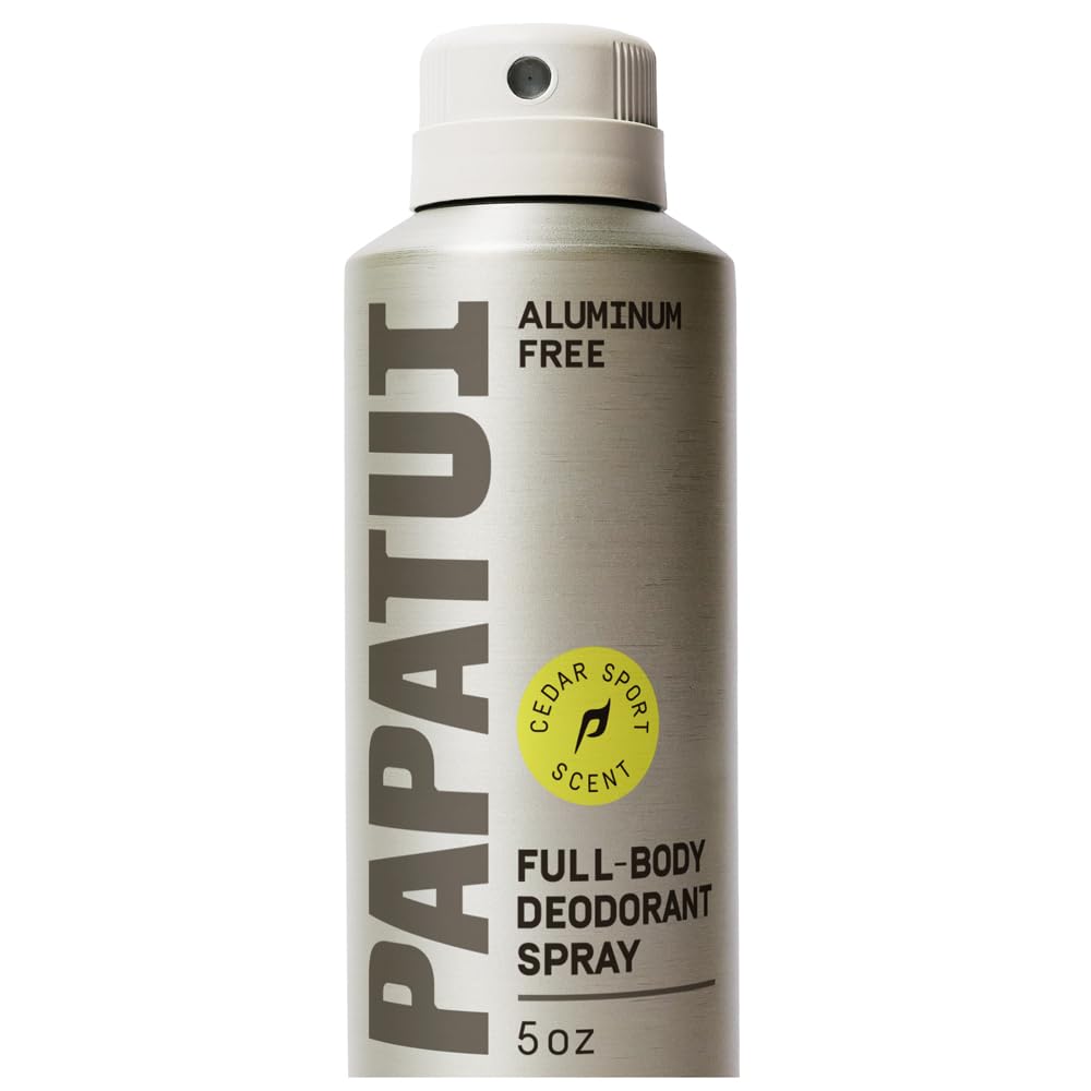 PAPATUI by Dwayne Johnson Full Body Deodorant Spray for Men | Aluminum-Free Odor Protection, Moisture Absorption, Long Lasting Scent | Cedar Sport | 5oz