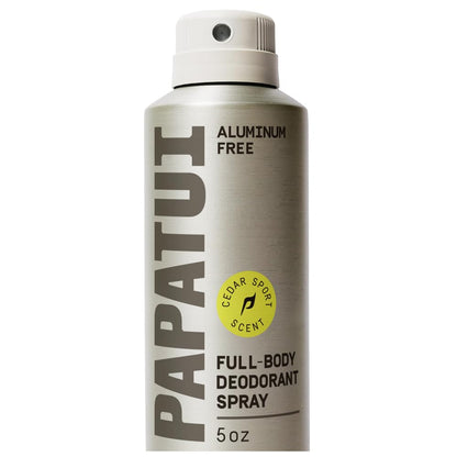 PAPATUI by Dwayne Johnson Full Body Deodorant Spray for Men | Aluminum-Free Odor Protection, Moisture Absorption, Long Lasting Scent | Cedar Sport | 5oz