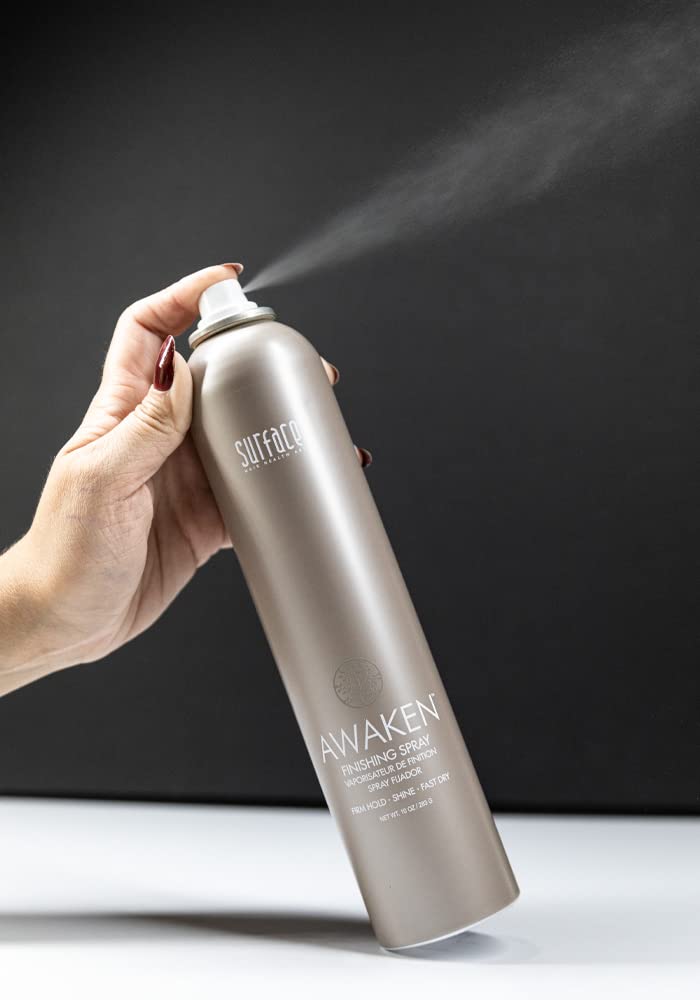 SURFACE Hair Awaken Finishing Spray, Thicken, Rejuvenate And Revitalize With A Firm Hold, Vegan And Paraben Free, 10 Fl. Oz.