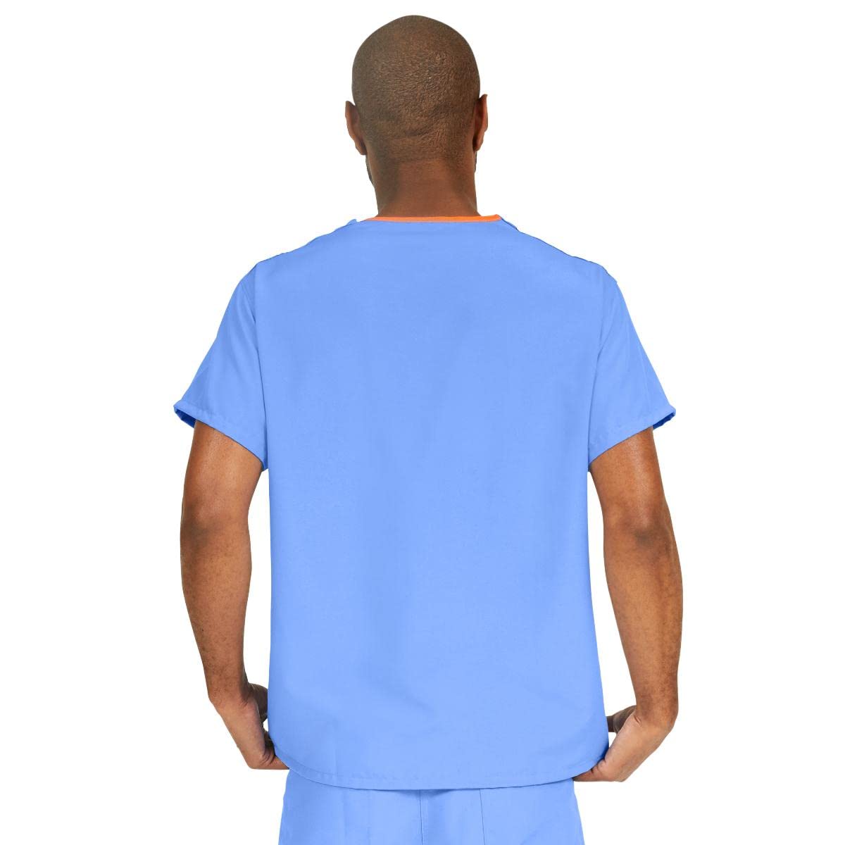 Medline PerforMAX Unisex Reversible Scrub Top, MDL-CC, Large, Ceil Blue
