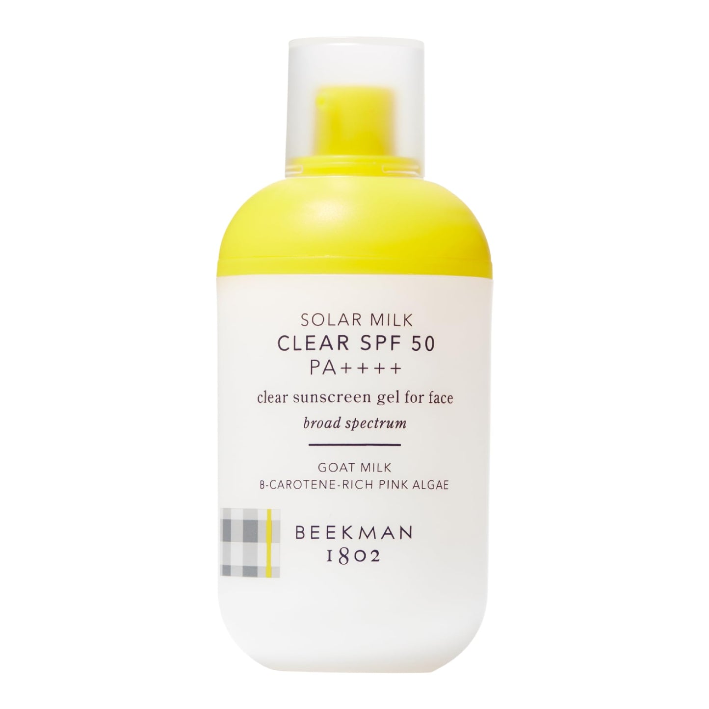 Beekman 1802 Solar Milk 3-in-1 Weightless Clear SPF 50 Face Sunscreen - 1.69 fl oz - Broad Spectrum UVA UVB Protection + Makeup Primer, Non-Greasy Gel, Goat Milk Infused, For All Skin Types & Tones